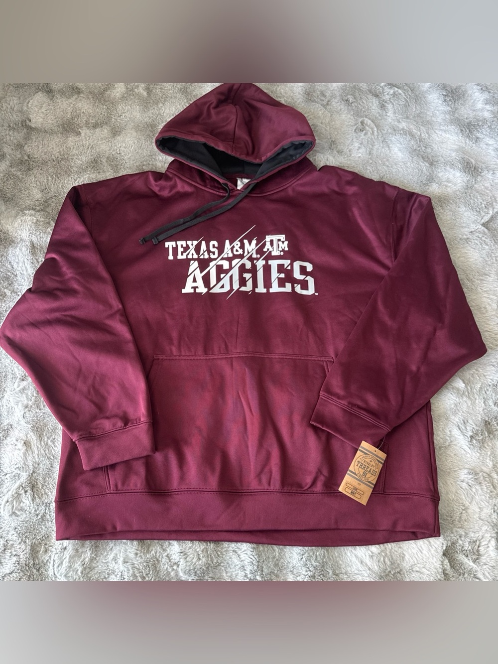 NWT Texas A&M Aggies Maroon Pullover Hoodie Sweatshirt Mens XXLarge W/ Tags-0573